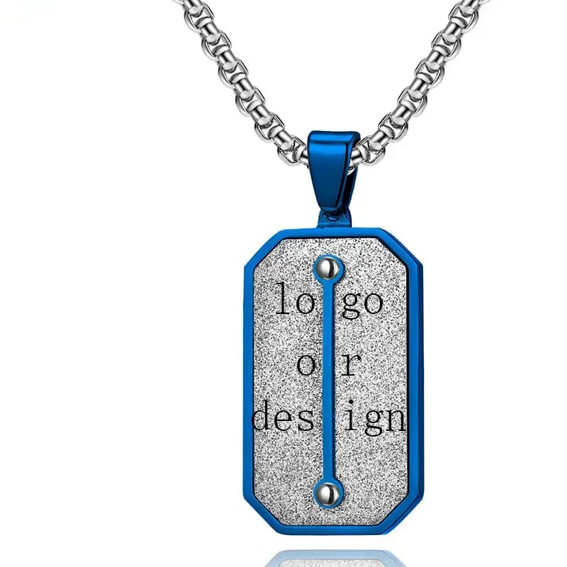 Personalized Mens Stainless Steel Initial Pendant Dog Tags Charms For Jewelry Making Openwork Beads&Charms