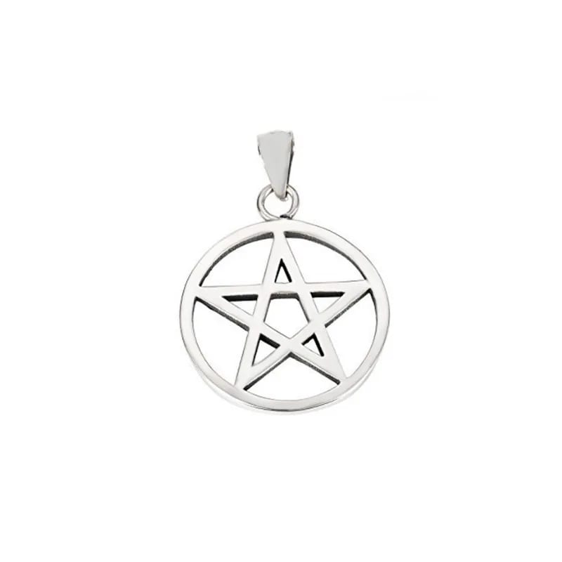 Beautiful Pattern Interwoven Stainless Steel Pentagram Pendant Openwork Beads&Charms
