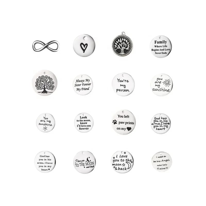 Custom Designer Stainless Steel Charm Pendant For Necklace,Bracelet,Earrings Openwork Beads&Charms