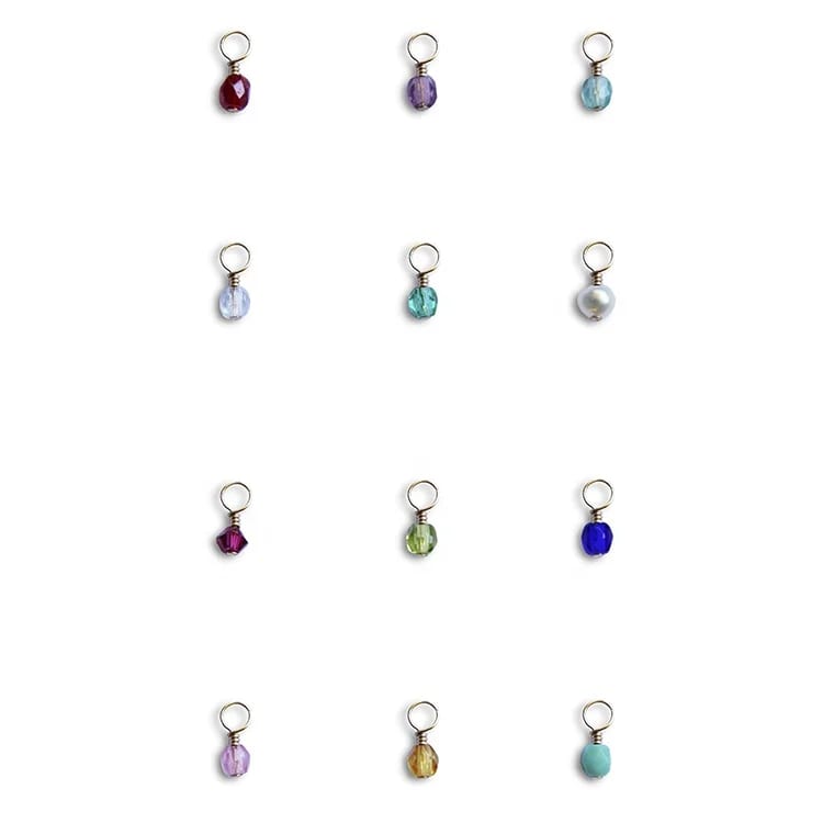 China Charm Vender Bracelet Necklace Earring Anklet Bead Birthstone Charm Openwork Beads&Charms