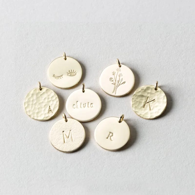 Personalized Custom Made Logo Designer Stainless Steel Charms For Jewelry Making Openwork Beads&Charms