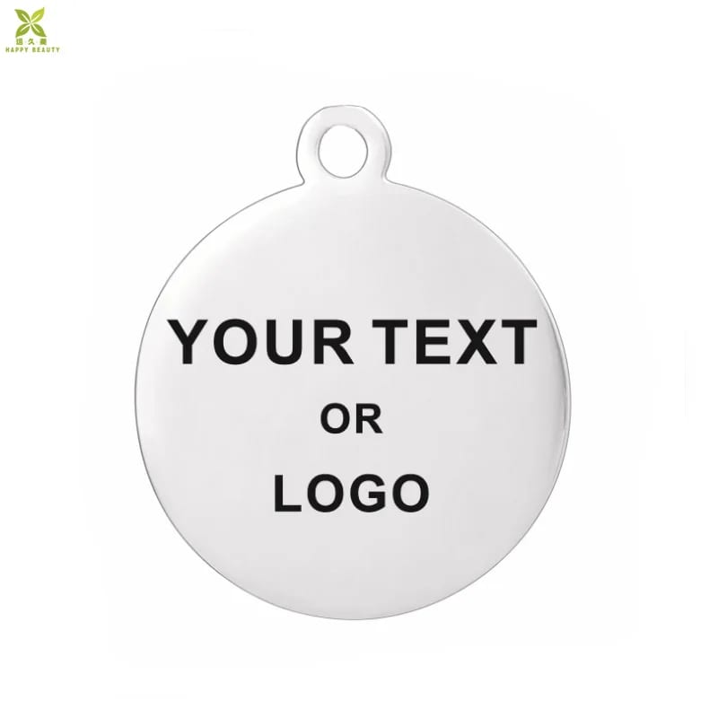 Wholesale Custom Design Engraved Logo Diy Round Charm Stainless Steel Pendant Openwork Beads&Charms