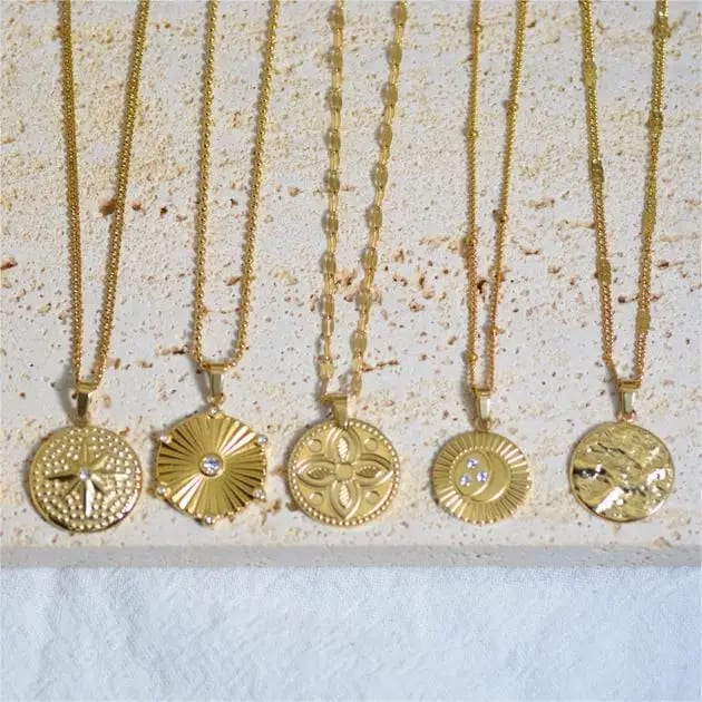 Wholesale Elegant Stainless Steel Charm High Quality Charm For Diy Necklaces Openwork Beads&Charms