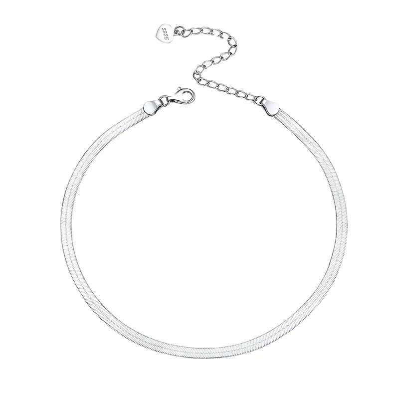 Best Seller S925 Sterling Silver Gold Or Silver Plated Snake Anklet Customize Ladies Bracelet Necklaces And Anklets Jewelry Body Jewelry