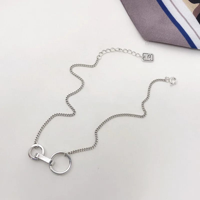 Classic Simple Women 925 Circle Fine Anklet Jewelry Sterling Silver Body Jewelry