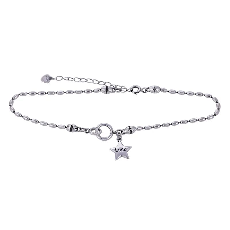 Wholesale Sterling Silver 925 Designer Star Anklet Bracelet Women Body Jewelry