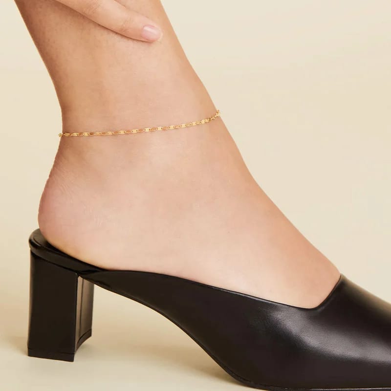 Wholesale Summer Foot Jewellery Ankle Bracelet For Women 18k Gold Plated Anchor Link Chain Anklets Body Jewelry