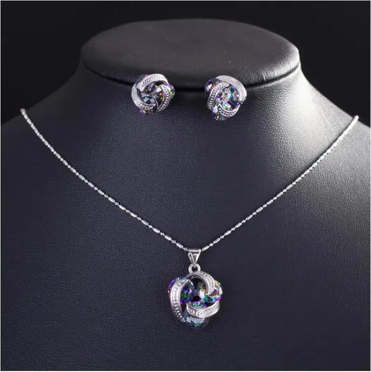 #76 High End Bridal Jewelry Set Elegant Bridal Accessories Fashion Easy Matching Accessories Earrings Jewelry set