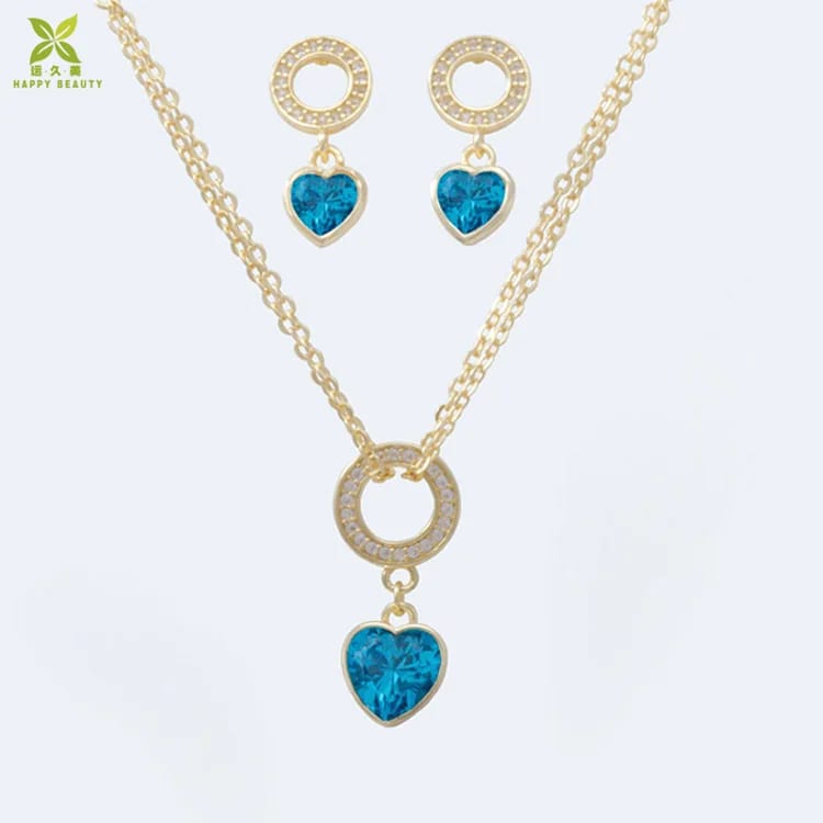 18k Gold Plated Jewelry Set New Fashion Earring Necklace Fine Jewelry Jewelry set