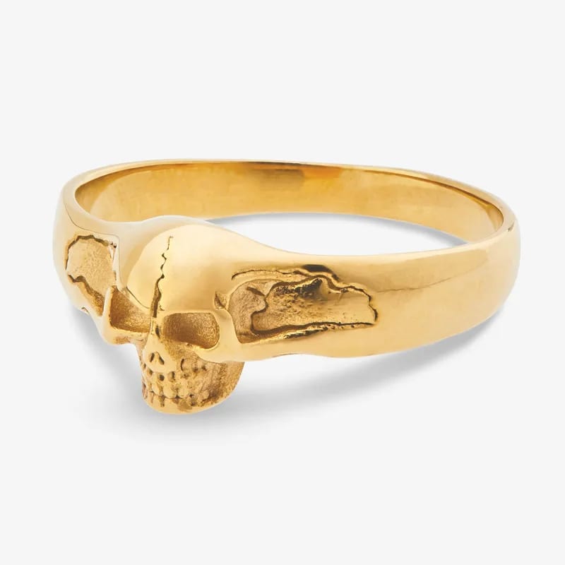 Custom Personalized Hip Hop Punk Mens Ring Stainless Steel Skull Rings For Men Jewelry Ring