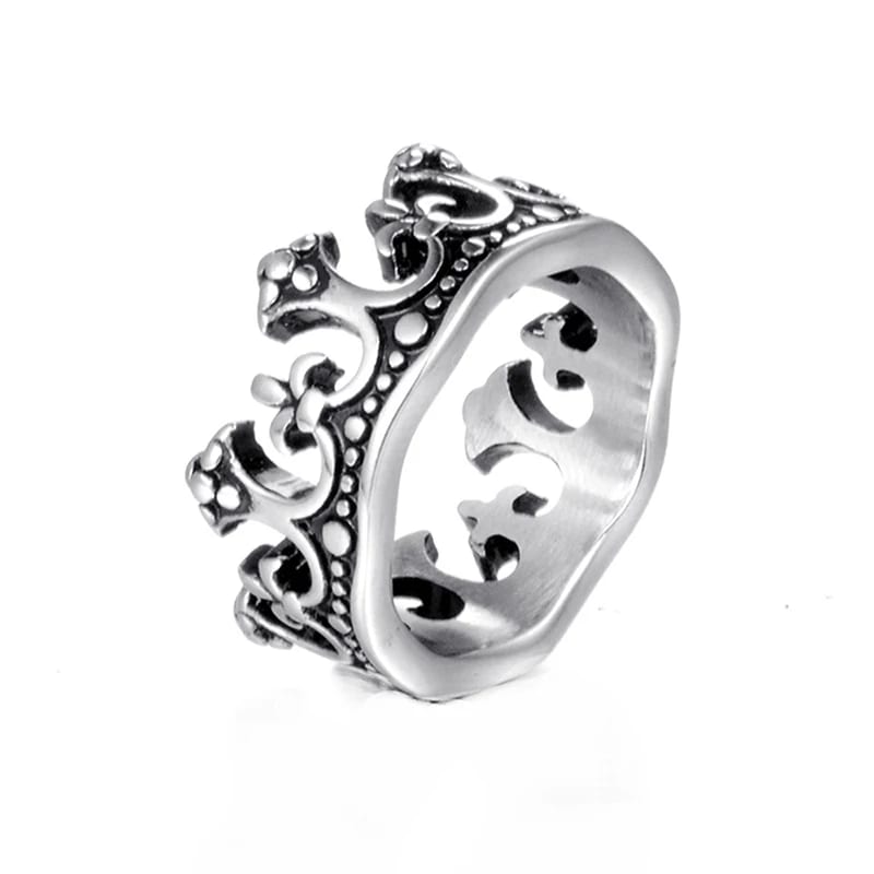 Stainless Steel Vintage Jewelry,Retro King Crown Ring For Men Wholesale Ring