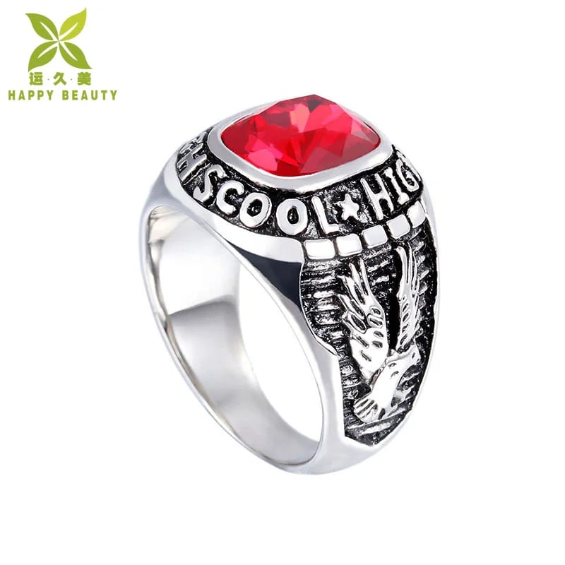 China Class Stainless Steel Rings Personalized College High School Graduation Ring