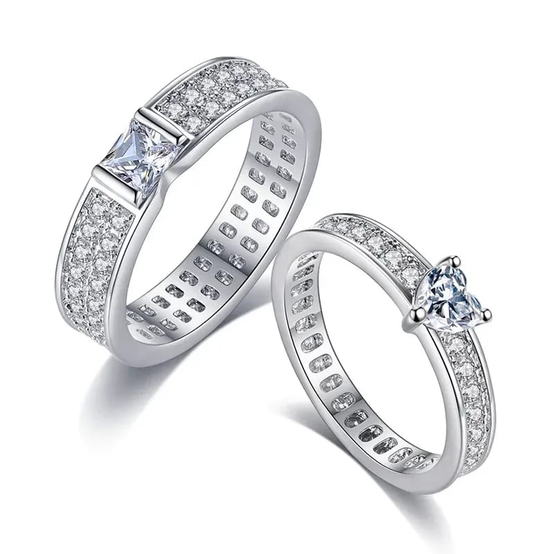 Modern Rhodium Plated Diamond White Gold Gay Wedding Ring Ring