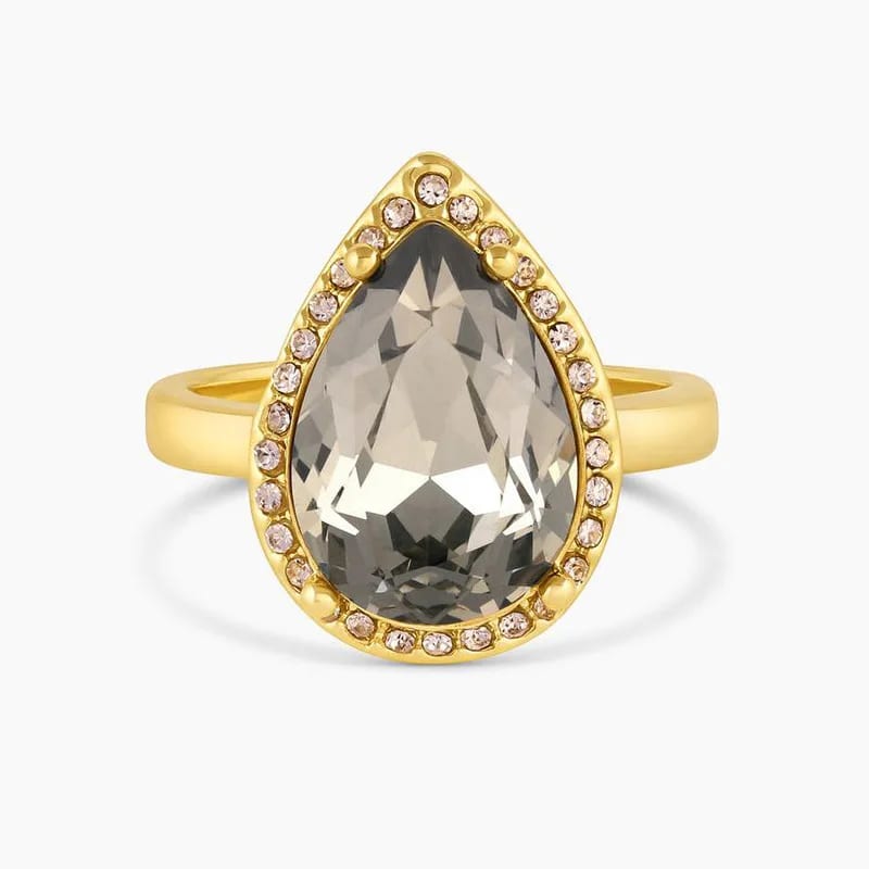 Fashion Fine Rings Jewelry Pear Cocktail Rings Women Jewelry Ring