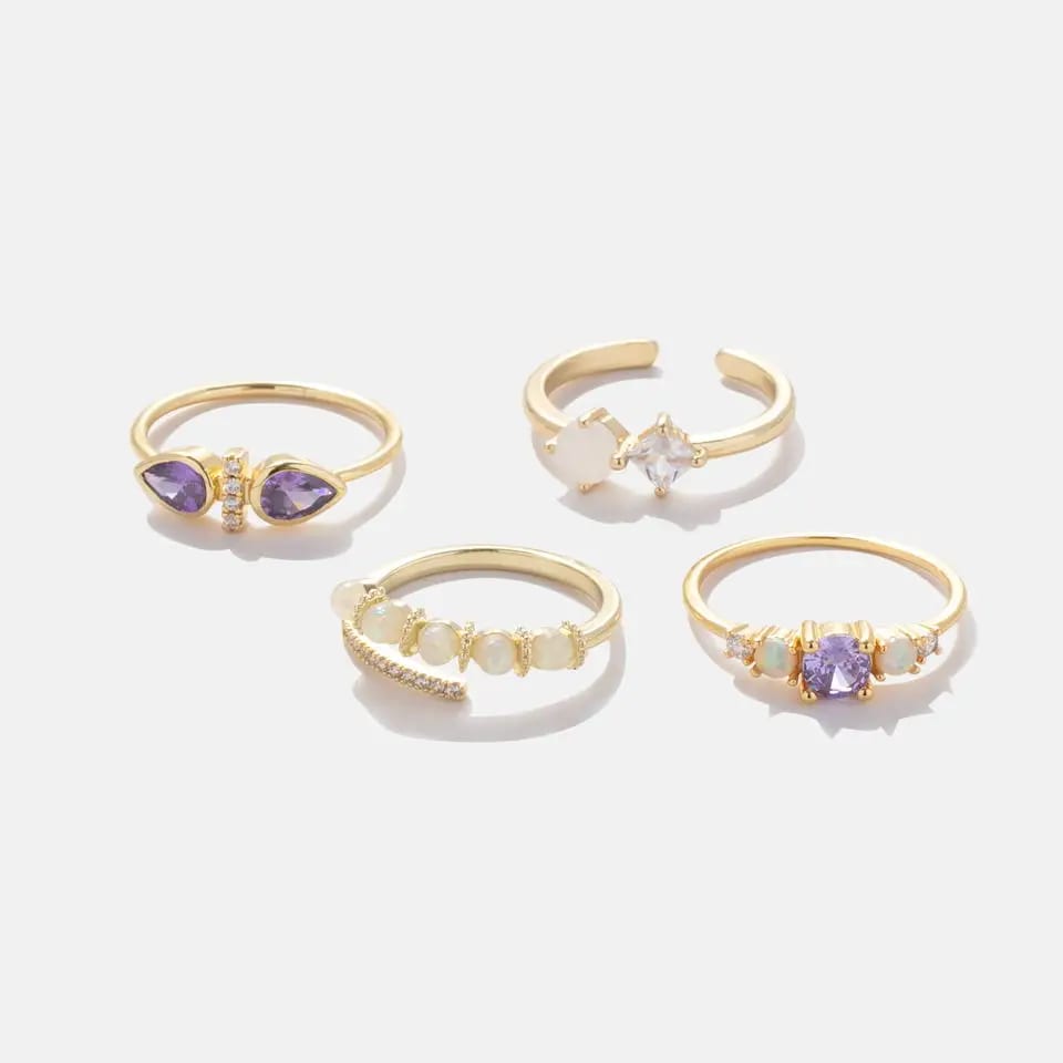 Fashion Classic Natural Opal Ring Women’ 14k 18k 24k Gold Plated Cz Opal Rings 925 Sterling Silver Gift For Boy And Girl Ring