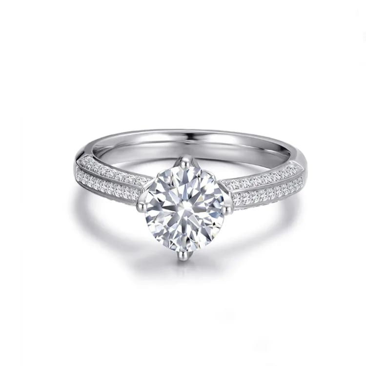 Luxury Jewelry Diamond 18k White Gold Wedding Rings Ring