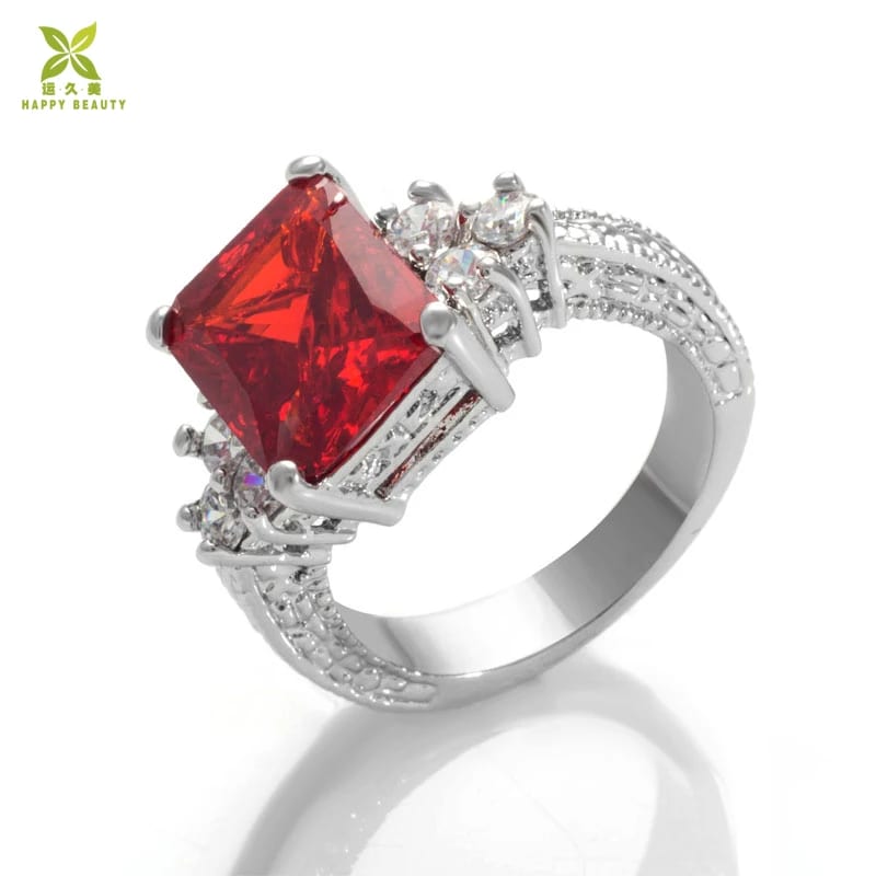 Fashion Ring Jewelry 925 Silver Ruby Engagement Rings Ring