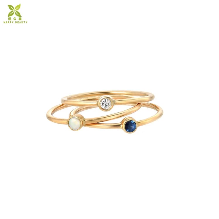 Silver925 Gold Minimalist Birthstone Ring Ring