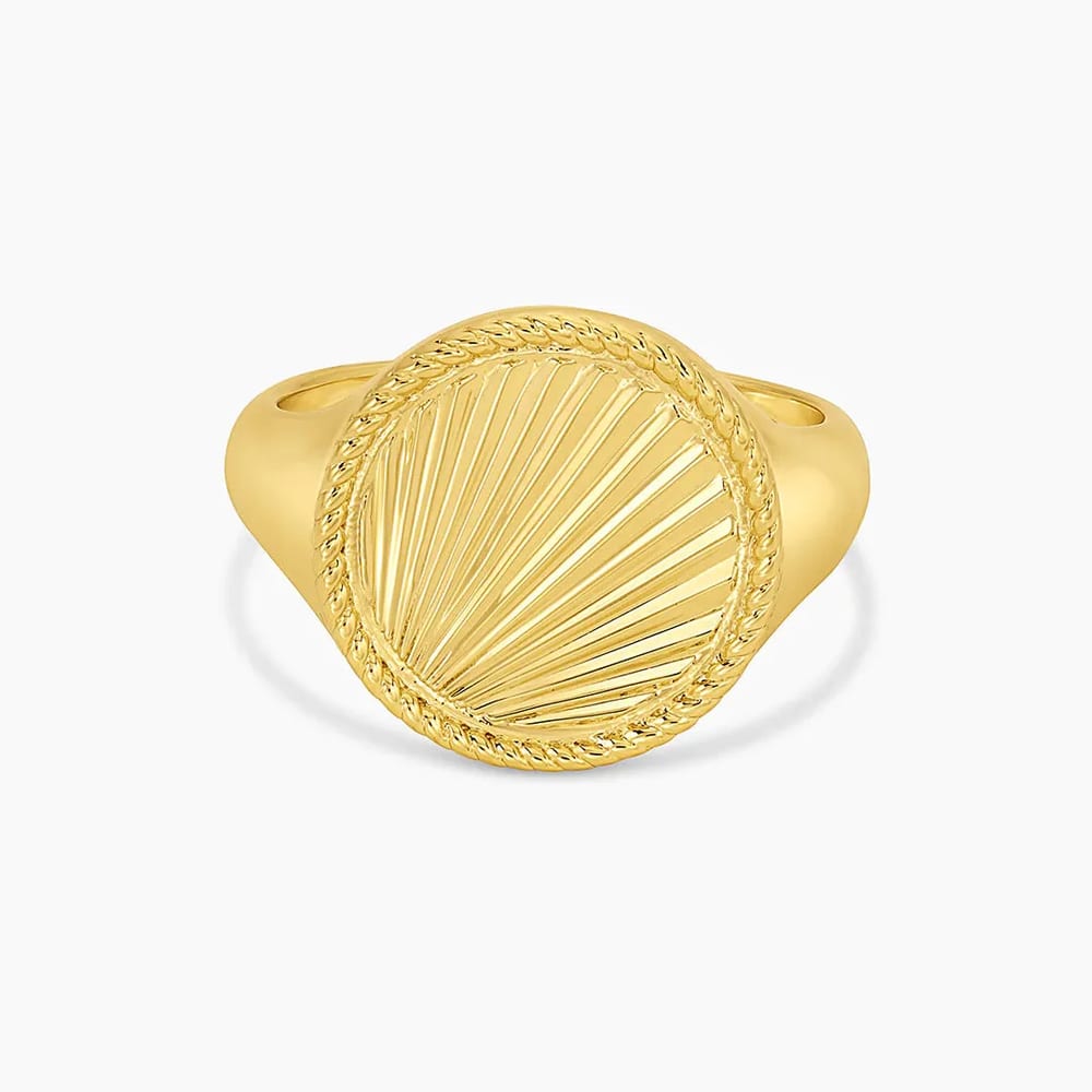 Minimalist Jewelry 925 Sterling Silver New Design Wholesale Sunny Signet Ring For Women Ring