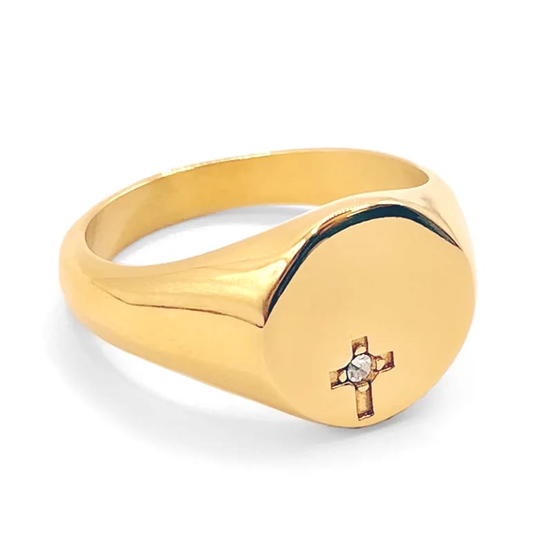 Personalized Custom Logo Name Rings Engraved Signet Ring Stainless Steel Fate Signet Rings Men Jewelry Ring