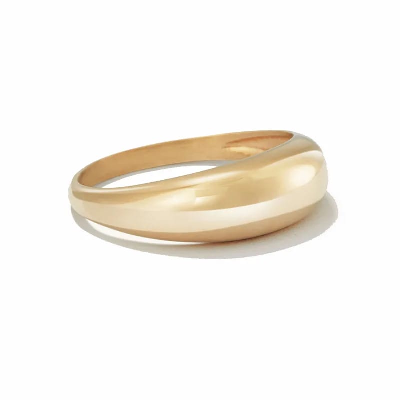 925 Sterling Silver Minimalist Daily Wear Women Jewelry Statement Dome Plain Signet Ring Ring