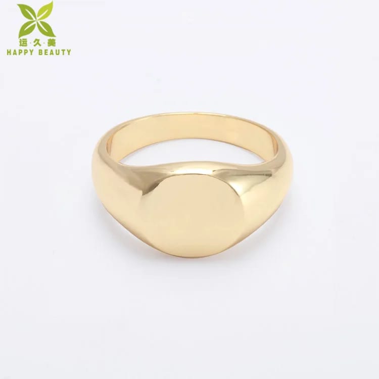 Wholesale 925 Sterling Silver Custom Blanks Signet Ring In Gold Color For Women Men Ring