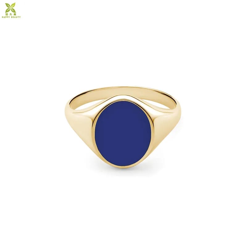 Dongguan Manufacturer Mens Blank Signet Enamel Ring Men Jewelry Ring
