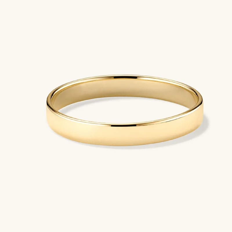 Classic Minimalist Jewelry 925 Sterling Silver 18k Gold Plated Bold Stacker Ring For Women Ring