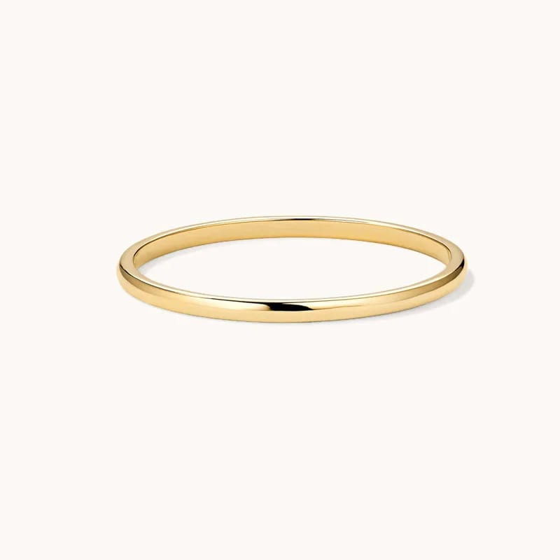 High Quality 925 Sterling Silver 18k Gold Plated Simple Dainty Thin Band Stacking Rings For Women Ring