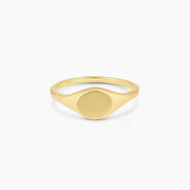925 Sterling Silver Trendy 18k Gold Plated Classic Customization Oval Blank Signet Ring For Women Gift Ring