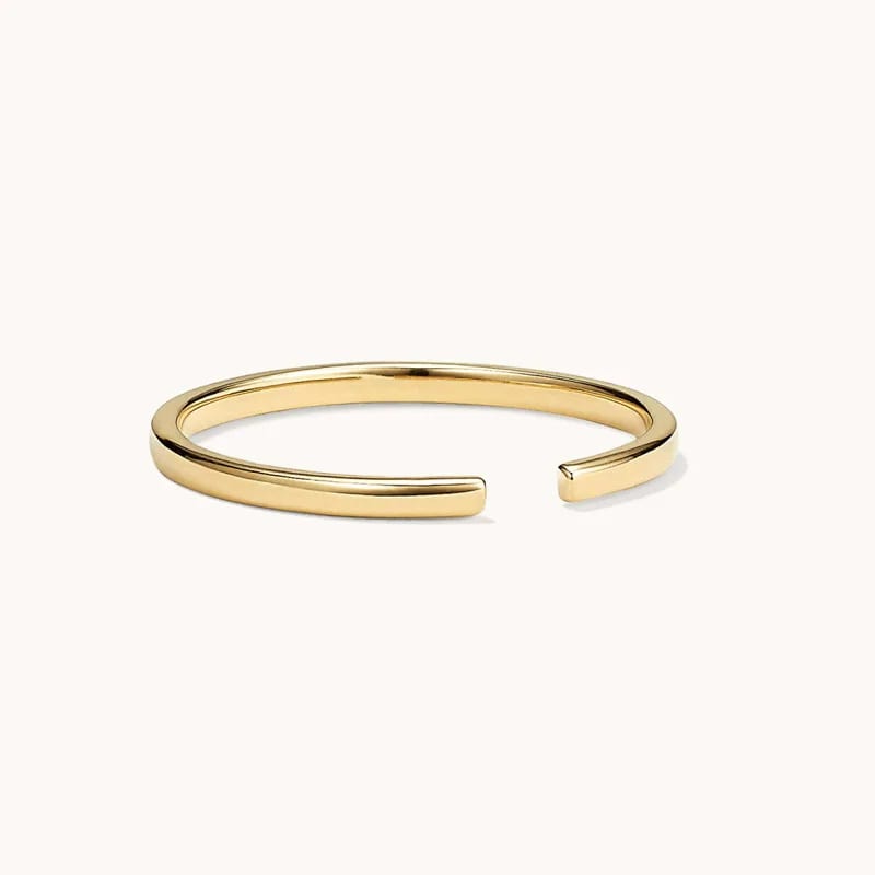 925 Sterling Silver 14k Gold Plated Simple Stackable Open Ring Jewelry Women Ring