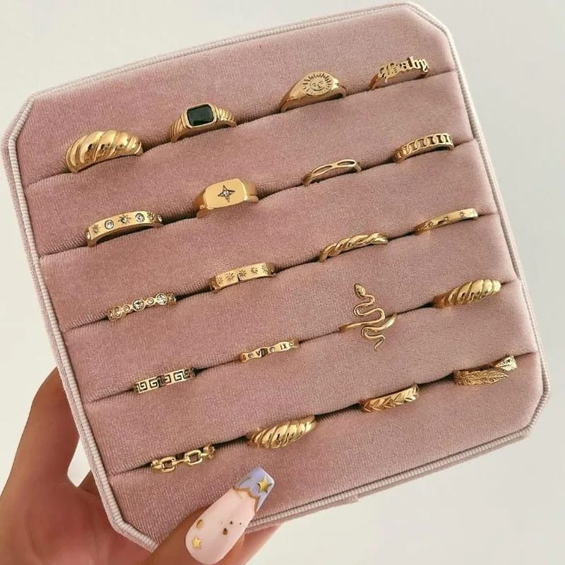 Wholesale Custom 18k Gold Plated Waterproof Stainless Steel Finger Rings Engagement Zircon Fashion Ring For Women Jewelry Ring