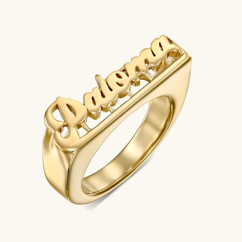 New Custom Name Ring 18k Gold Plated Personalized 925 Sterling Silver Women Fashion Letter Rings Ring