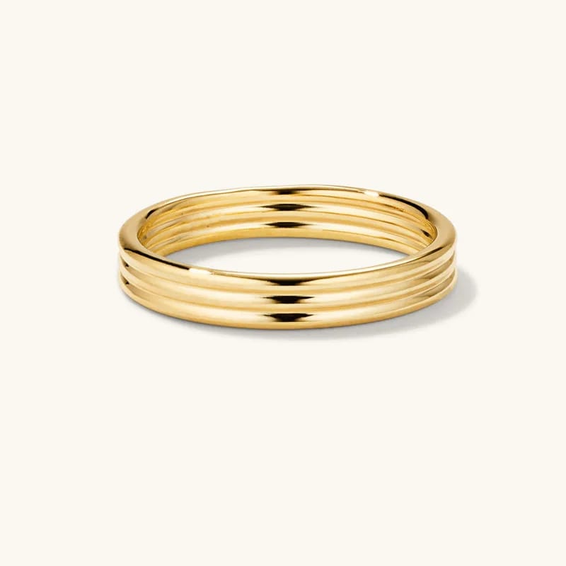 Minimalist Jewelry 18k Gold Plated Sterling Silver 925 Coil Stacker Rings For Women Ring