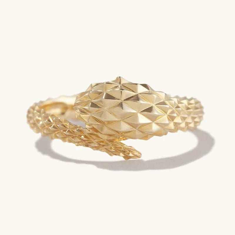 New Arrivals 925 Sterling Silver 18k Gold Plated Adjustable Open Snake Band Rings Ring