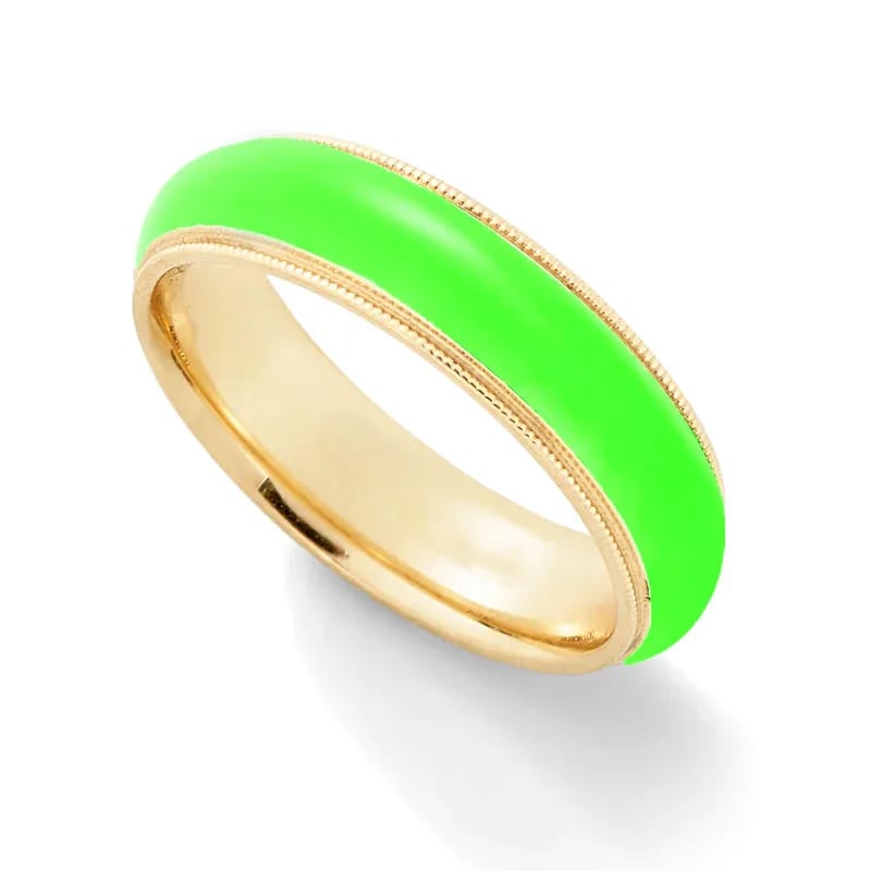 New Fashion Summer Jewellery Colorful Enamel Rings Women 925 Sterling Silver Band Rings Jewelry Ring