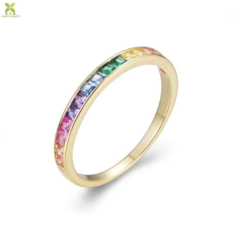 925 Sterling Silver Ring Gemstone Faceted Rainbow Gemstone Ring Wholesale Ring