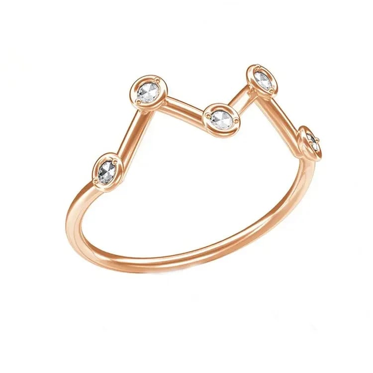 Celestial Horoscope Ring SXS Zodiac 925 Sterling Silver Zodiac Ring Ring