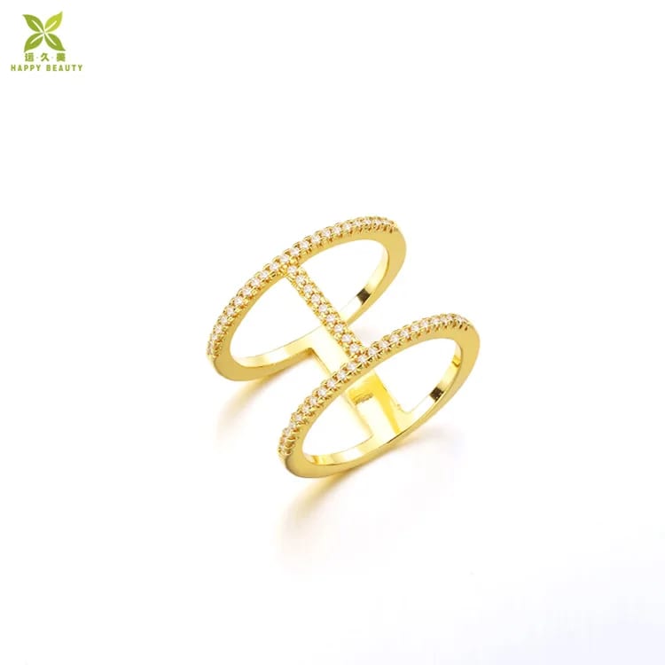 SXS JEWELRY 2023 Fashion Jewelry Double Finger Ring Multi Layer Wheel Ring For Women Ring