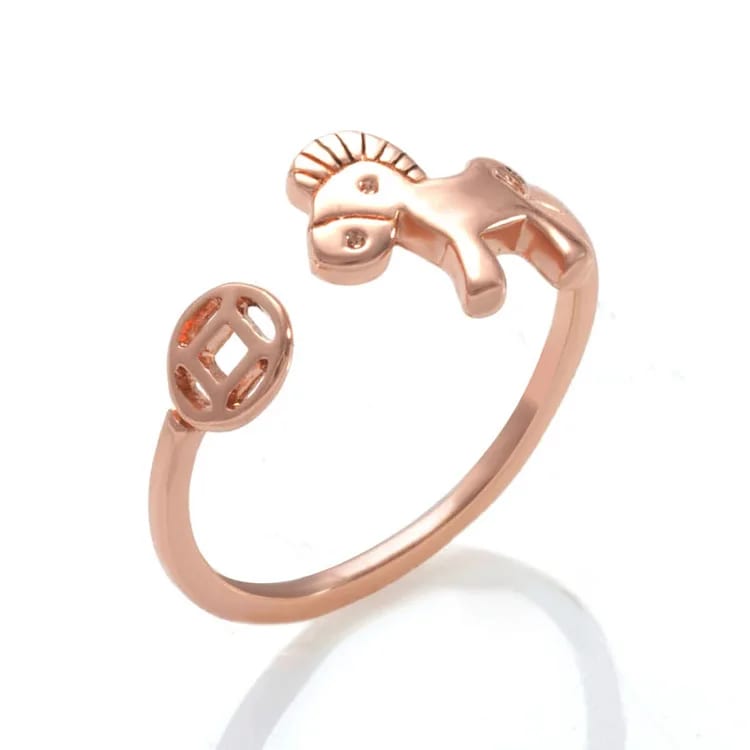 Adjustable Unicorn Ring Rose Gold Finger Ring Ring
