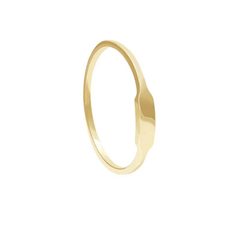 Minimalist Jewellery 14k New Gold Ring Models Blank Signet Ring For Men Ring