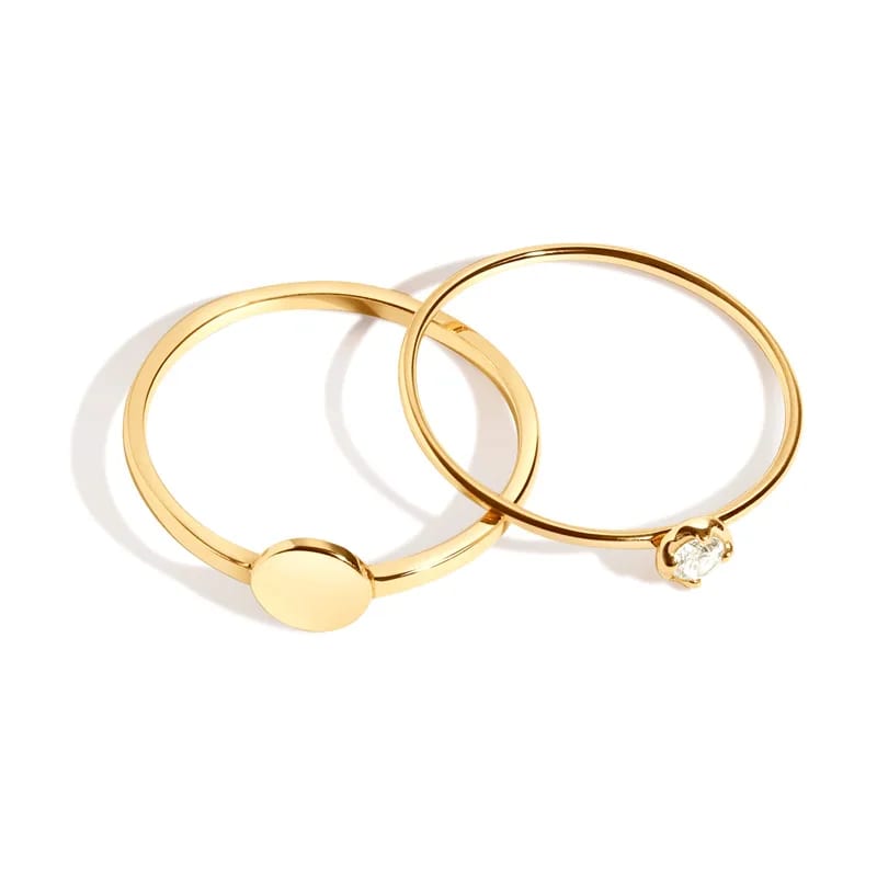 Newest Dainty Thin Stacking Rings Set Minimal Midi Mixed Ring Set For Womens Ring