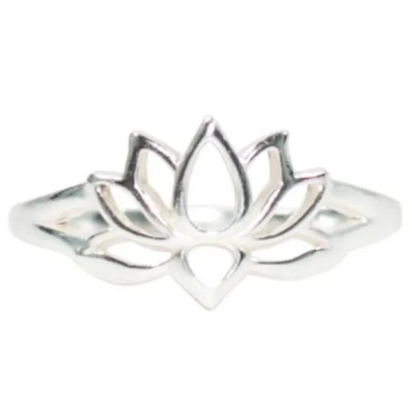 Lotus Flower Rings Sterling Silver Jewelry Ring