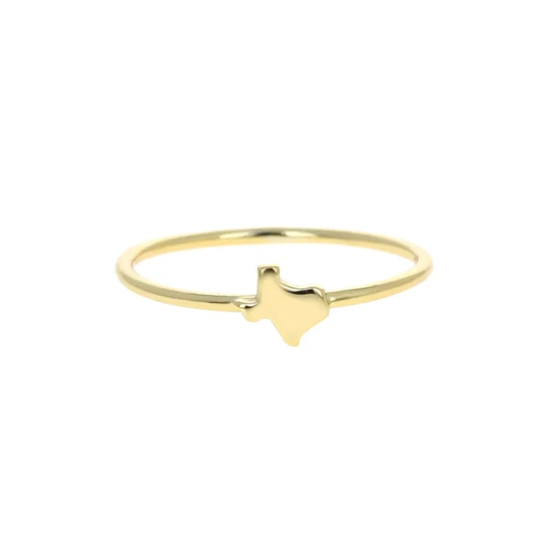 Hot Selling 925 Sterling Silver Custom State Map Ring Jewelry Wholesale Ring