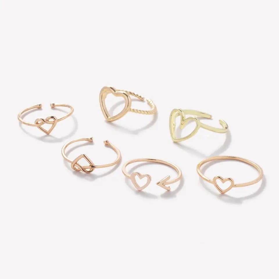 Hot Seller Women’s Jewelry Ring S925 Sterling Silver 14k 18k 24k Gold Plated Hollow Heart Rings For Boy And Girl Ring