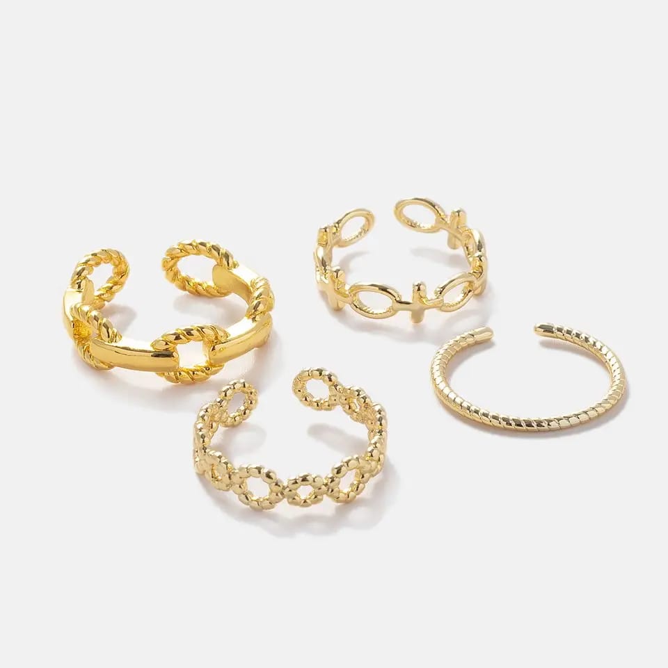 High Quality 925 Sterling Silver Open Ring For Men And Women 18k Gold Plated Linking Rings Bead Gift For Boy And Girl Ring