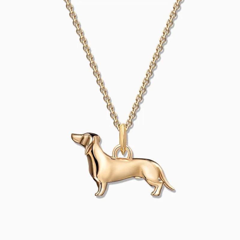 Fashion Pet Jewelry Necklace 18k Gold Plated Animal Dachshund Pendant Charm Necklace For Women Girls Pendant Necklaces