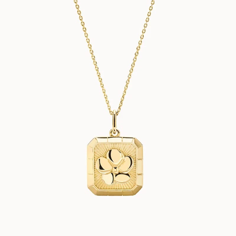 New Arrivals Design 18k Gold Plated 925 Sterling Silver Buttercup Floral Pendant Necklace Pendant Necklaces