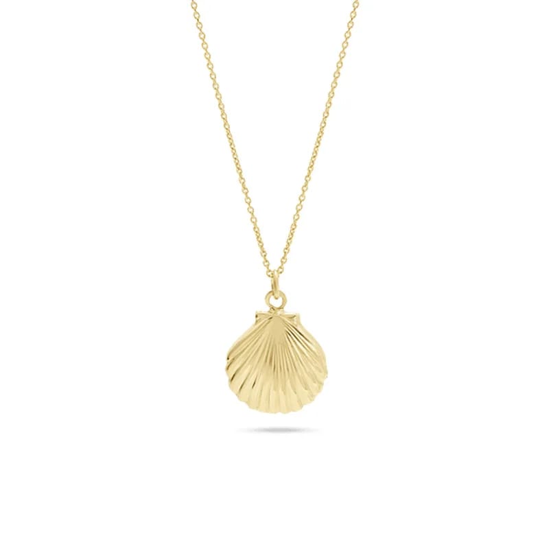 Boho Style Conch Seashell Pendant 18k Gold Plated 925 Sterling Silver Jewelry Women Shell Pendant Necklace Pendant Necklaces