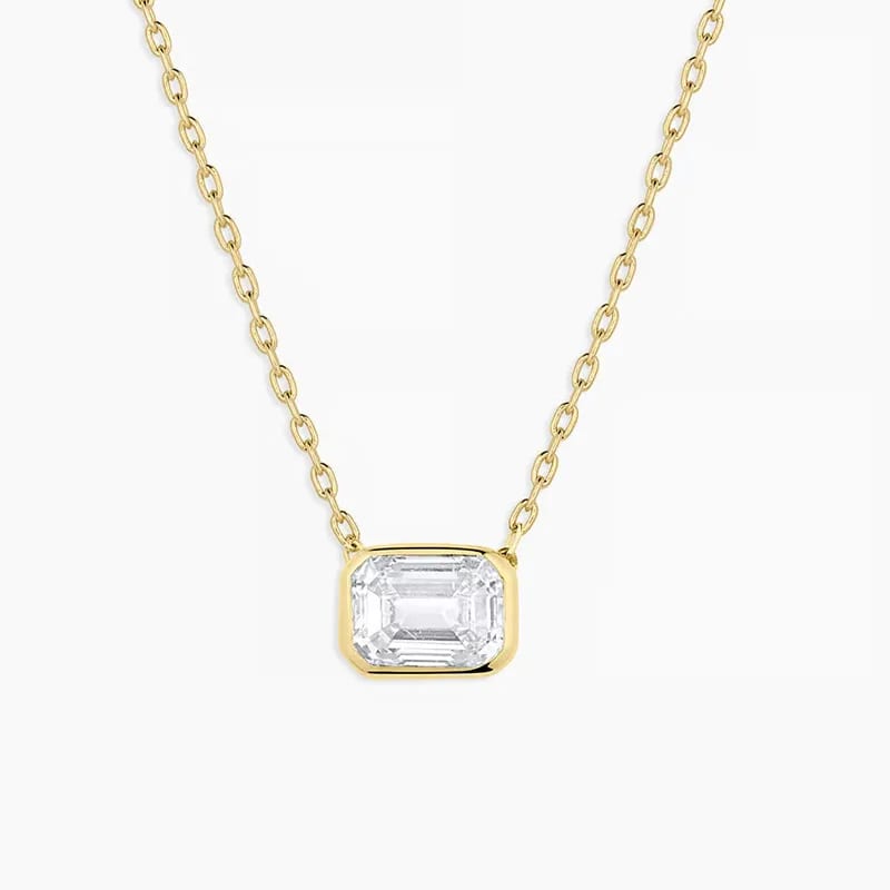 925 Sterling Silver Classic Elegant Cubic Zirconia Pendant Necklace 18k Gold Dainty Fashion Jewelry Women Choker Necklace Pendant Necklaces